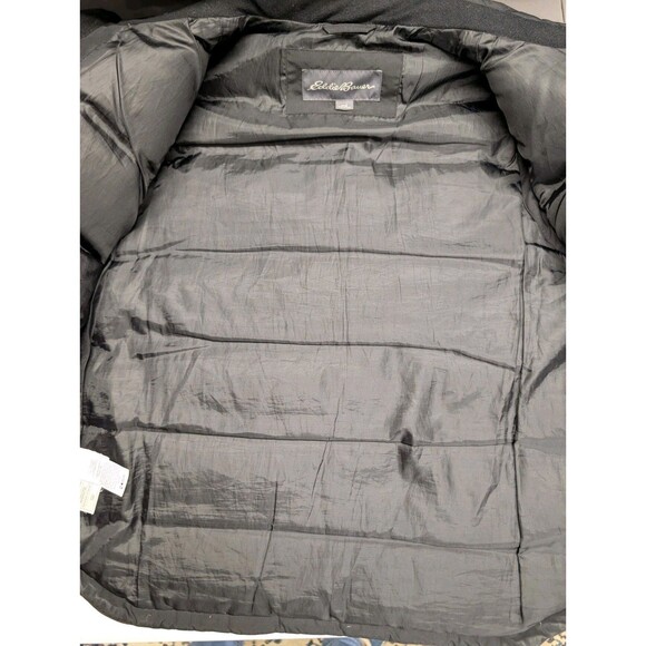 Eddie Bauer Puffer Vest Men's Large Red Black Plaid Goose Down EB 650 Full Zip - Picture 7 of 9